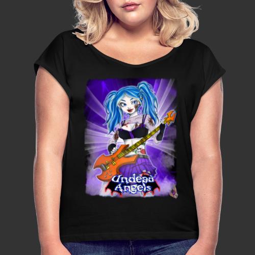 Undead Angels: Zombie Bassist Ashley Classic - Women's Roll Cuff T-Shirt