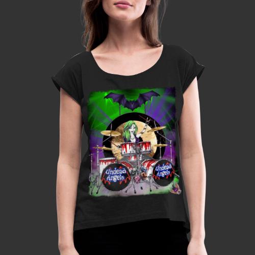 Undead Angels: Vampire Drummer Juliette Classic - Women's Roll Cuff T-Shirt