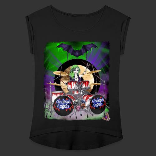 Undead Angels: Vampire Drummer Juliette Classic - Women's Roll Cuff T-Shirt