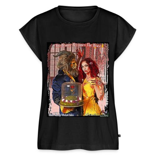 The Beauty Becomes The Beast F01 - Toon Version - Women's Premium Roll Up Sleeve T-Shirt