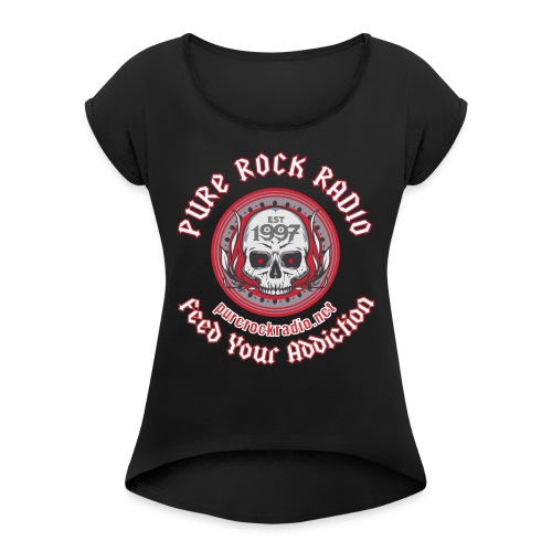 PUREROCKRADIO darkback radioflag PNG png - Women's Roll Cuff T-Shirt
