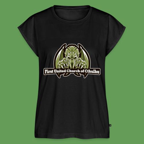 First United Church of Cthulhu - Women's Premium Roll Up Sleeve T-Shirt