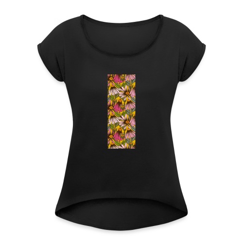flower power - Women's Roll Cuff T-Shirt
