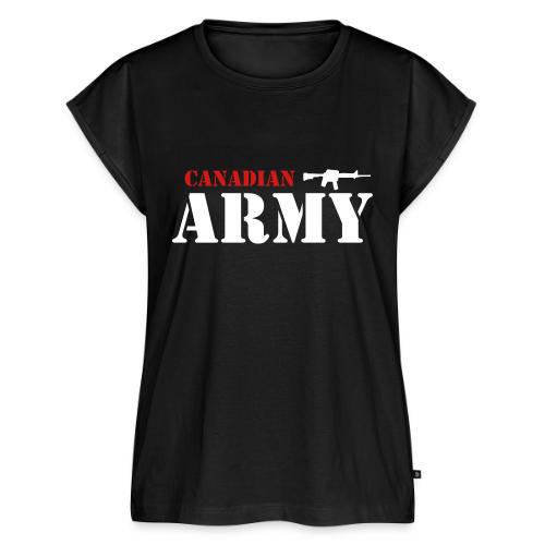 Canadian Army - Women's Premium Roll Up Sleeve T-Shirt