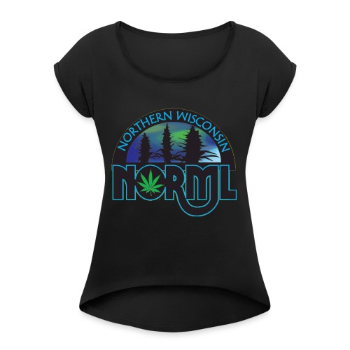 Northern Wisconsin NORML Official Logo - Women's Roll Cuff T-Shirt