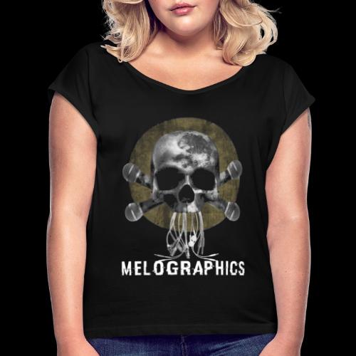 No Music Is Death - Women's Roll Cuff T-Shirt