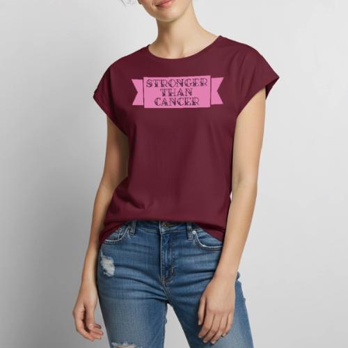Stronger Than Cancer - Women's Premium Roll Up Sleeve T-Shirt