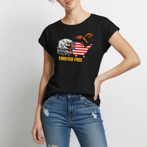 Forever Free - Women's Premium Roll Up Sleeve T-Shirt