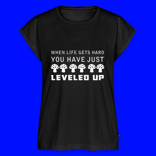 Level Up - Women's Premium Roll Up Sleeve T-Shirt