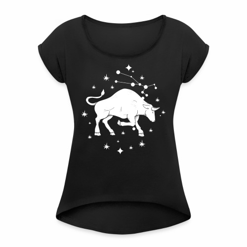 Astrological sign Imposing Taurus April Mai - Women's Roll Cuff T-Shirt