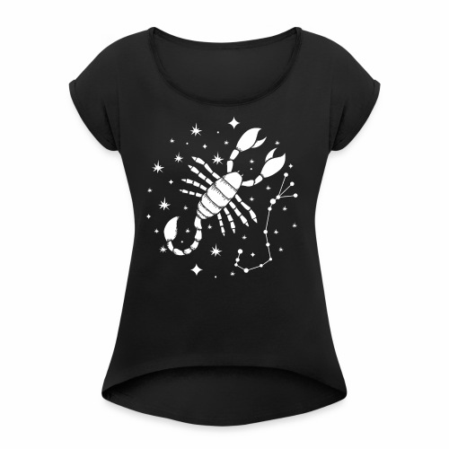 Star sign Fearless Scorpio October November - Women's Roll Cuff T-Shirt
