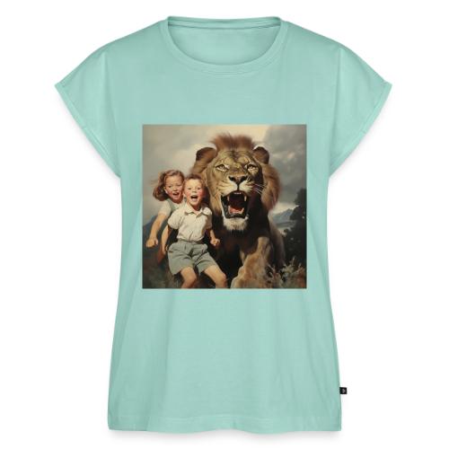 The Righteous Are Bold As A Lion - Women's Premium Roll Up Sleeve T-Shirt