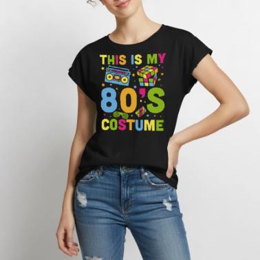 fancy dress t shirts Totally 80's Ripped T-Shirt Retro Fancy Dress Halloween Adult Costume  Accessory