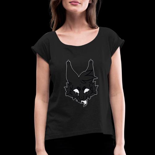 kitty candle-wax - Women's Roll Cuff T-Shirt