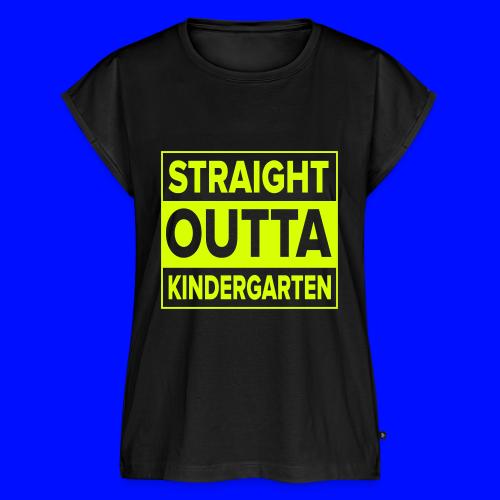 Kreative In Kinder Straight Outta - Women's Premium Roll Up Sleeve T-Shirt
