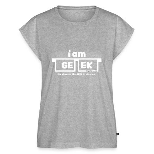 iamGEEK classic White - Women's Premium Roll Up Sleeve T-Shirt