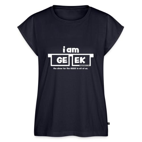 iamGEEK classic White - Women's Premium Roll Up Sleeve T-Shirt
