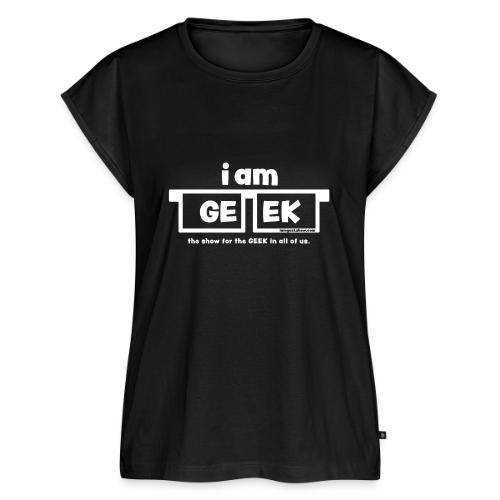 iamGEEK classic White - Women's Premium Roll Up Sleeve T-Shirt