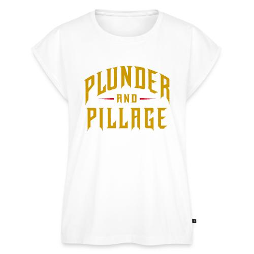 Plunder and Pillage - Women's Premium Roll Up Sleeve T-Shirt