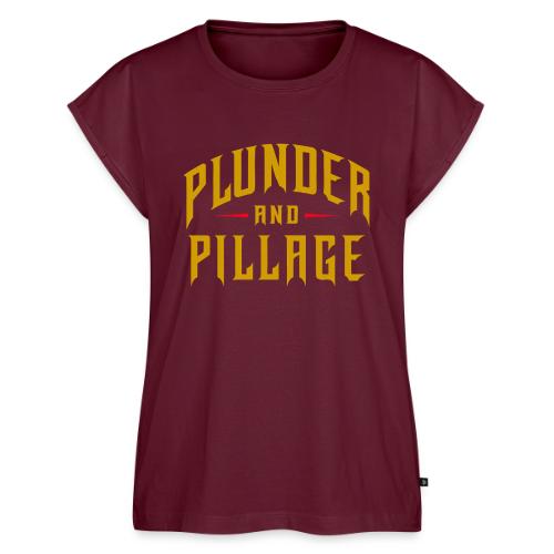 Plunder and Pillage - Women's Premium Roll Up Sleeve T-Shirt