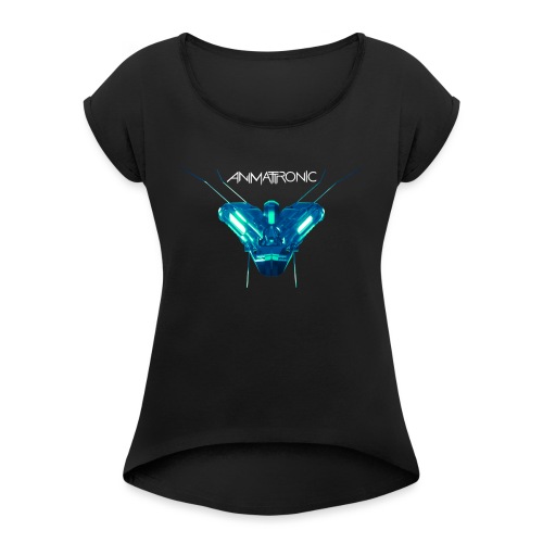 Mantis Blue - Women's Roll Cuff T-Shirt
