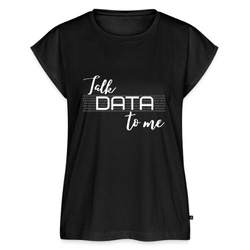Talk Data to Me (dark) - Women's Premium Roll Up Sleeve T-Shirt
