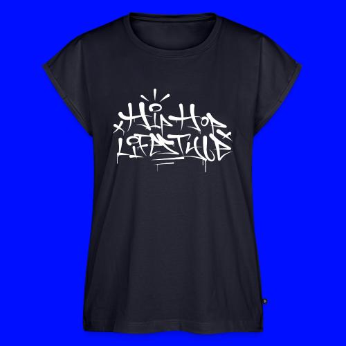Hip Hop Lifestyle Graffiti Tag - Women's Premium Roll Up Sleeve T-Shirt