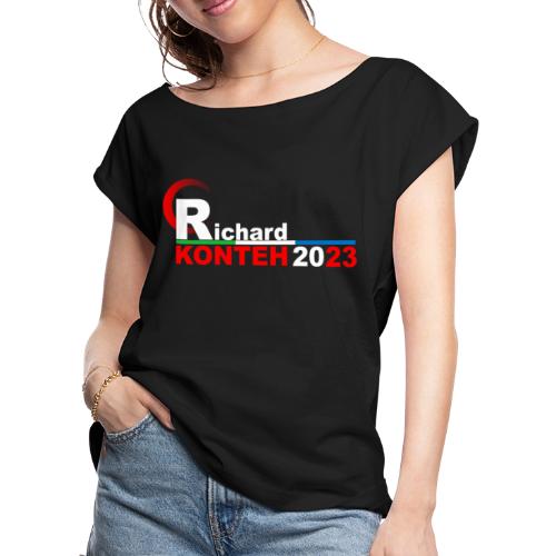 Dr. Richard Konteh 2023 - Women's Roll Cuff T-Shirt