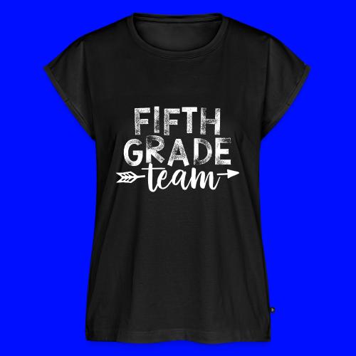 Fifth Grade Team Arrow Teacher T-Shirts - Women's Premium Roll Up Sleeve T-Shirt