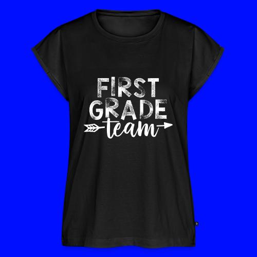 First Grade Team Arrow Teacher T-Shirts - Women's Premium Roll Up Sleeve T-Shirt