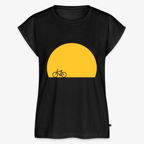 Sundown Bicycle - Women's Premium Roll Up Sleeve T-Shirt