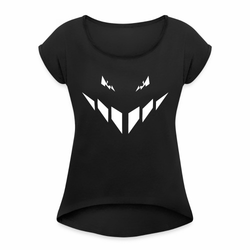 Evil bad Guy - White - Women's Roll Cuff T-Shirt