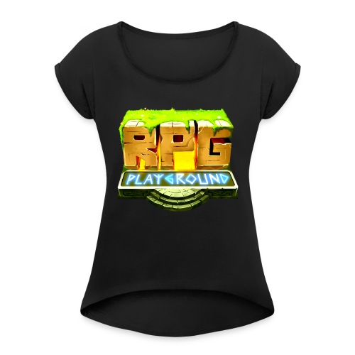 rpg playground logo - Women's Roll Cuff T-Shirt