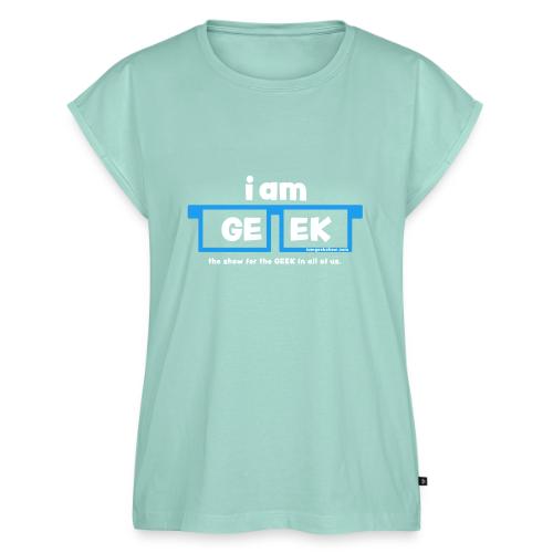 iamGEEK LOGO - Women's Premium Roll Up Sleeve T-Shirt