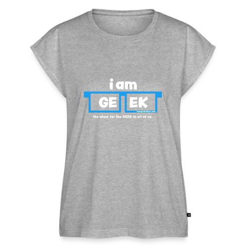 iamGEEK LOGO - Women's Premium Roll Up Sleeve T-Shirt