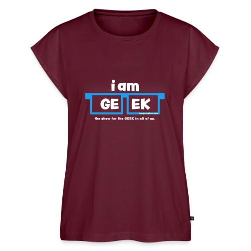 iamGEEK LOGO - Women's Premium Roll Up Sleeve T-Shirt
