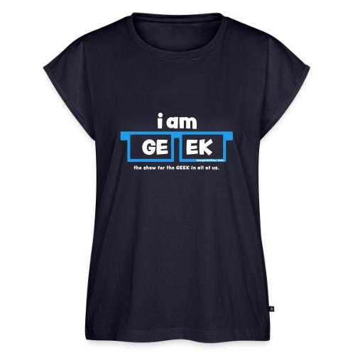 iamGEEK LOGO - Women's Premium Roll Up Sleeve T-Shirt