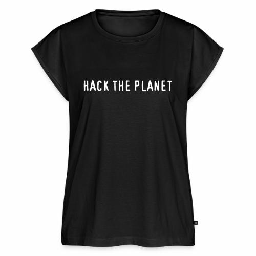 Hack The Planet - Women's Premium Roll Up Sleeve T-Shirt