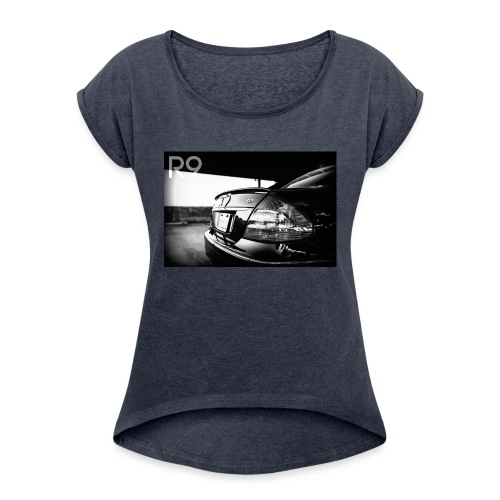 B7 W211 Black & White - Women's Roll Cuff T-Shirt