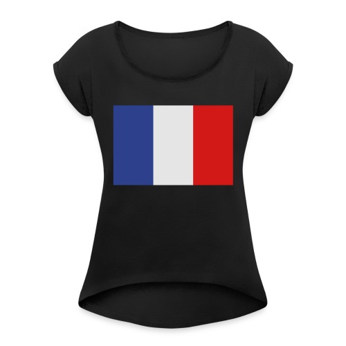 Flag of France - Women's Roll Cuff T-Shirt