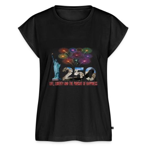 250 Years USA - Women's Premium Roll Up Sleeve T-Shirt