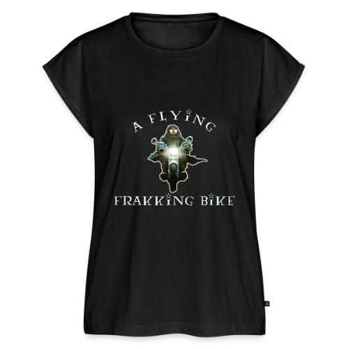 A Flying Frakking Bike - Women's Premium Roll Up Sleeve T-Shirt