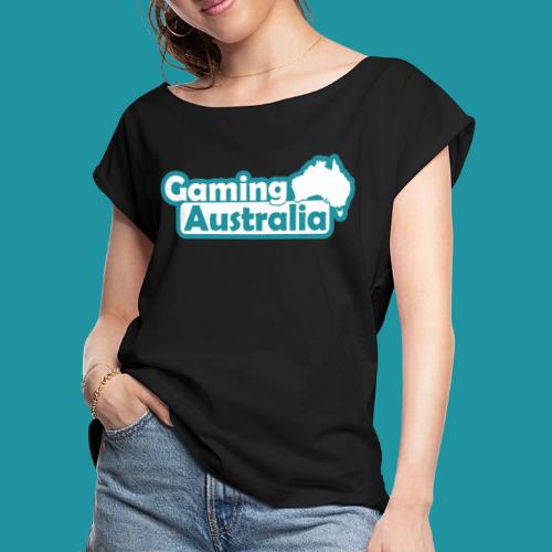 Gaming Australia branded - Women's Roll Cuff T-Shirt