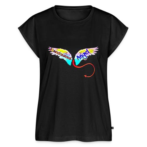 Misunderstood Angel (Angel Wings) - Women's Premium Roll Up Sleeve T-Shirt