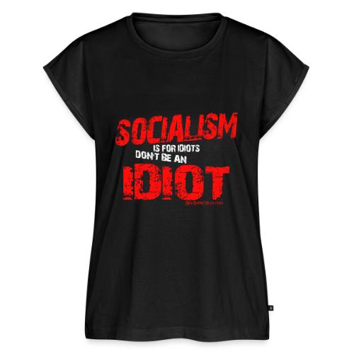 Socialism is.... (red and white) - Women's Premium Roll Up Sleeve T-Shirt