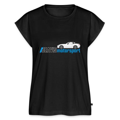 ND Text Logo - Women's Premium Roll Up Sleeve T-Shirt
