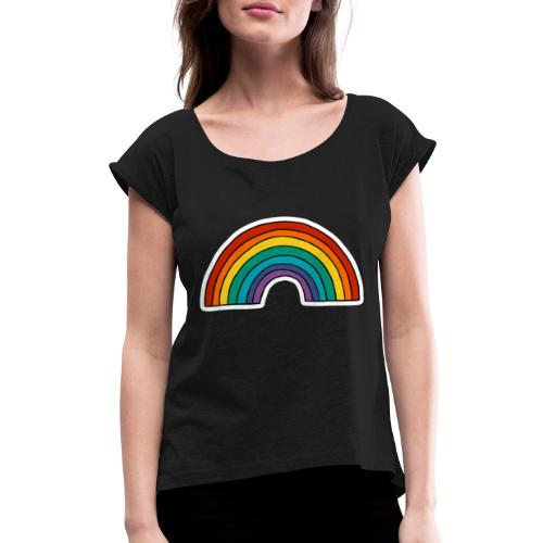 Rainbow - Women's Roll Cuff T-Shirt