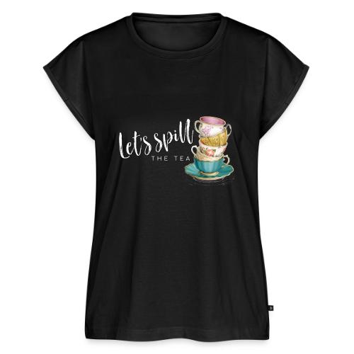 Let's Spill The Tea - Women's Premium Roll Up Sleeve T-Shirt