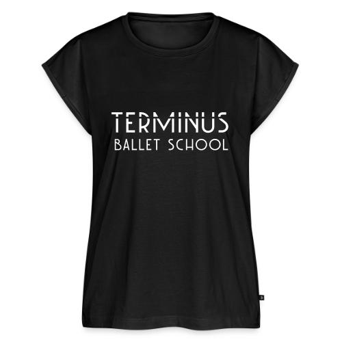 School Logo (white text) - Women's Premium Roll Up Sleeve T-Shirt