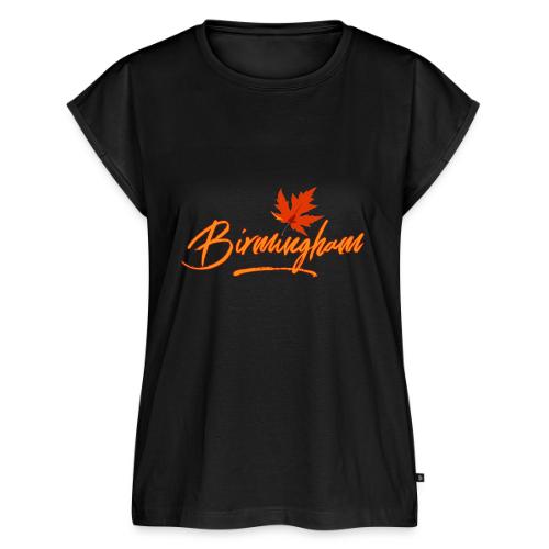 Birmingham for shirt with yellow type - Women's Premium Roll Up Sleeve T-Shirt